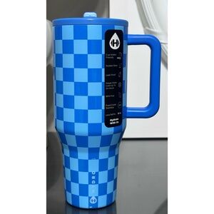 Hydrojug 32oz Traveler, COBALT BLUE CHECKERS